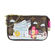 Louis Vuitton 限量MINI POCHETTE吉祥物帆布迷你手提/晚宴包- 首爾/桃紅