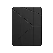 JTLEGEND iPad 11代 2025/iPad 10代 2022 Youth 相機快取透明防摔殼 (含Apple Pencil槽) 曜黑