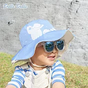 【Brille Brille】UPF50+物理防曬 鬆緊版尾巴可收放型 兒童防曬帽 - 2款可選 咘哩大集合/大象&恐龍