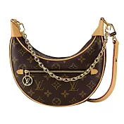 Louis Vuitton 新款LOOP鏈帶帆布半月手提/肩背包 (卡其)