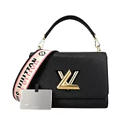 Louis Vuitton Twist MM Epi粒面皮革斜背包(黑色) (黑色)