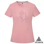 【ATUNAS 歐都納】女款款循環ATUNAS-TEX吸濕排汗短袖T恤/大尺碼A2TS2532WC- XL 玫瑰粉