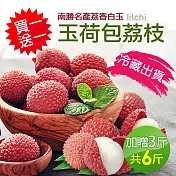 【買1送1-預購】【優鮮配】南勝名產玉荷包荔枝3斤(加贈3斤共6斤) 免運組
