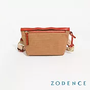 ZODENCE SAFARI恆彩帆布寬底斜背包  駝