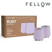 【FELLOW】RUBY 路比 雙層真空陶瓷隨行杯 (2入禮盒組) 12oz/355ml 紫色