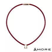 &MORE愛迪莫 Star 恆星項鍊 M  玫金+紅色