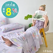 【超值組合】義大利La Belle《Sanrio-My Melody & KUROMI白粉天使》超COOL超涼感蠶絲蛋白抗菌雙人涼被(180*205CM)+舒柔水洗枕