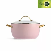 GreenPan PADOVA 雙耳湯鍋24cm(含蓋)-嫩頰粉