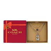 COACH 愛心吊牌造型項鍊組 (金色/銀色)