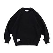 Wtaps Sign/Sweater/Cotton 大學T 淺灰/黑 251ATDT-CSM01 L 黑