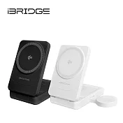 iBRIDGE 急速Qi2三合一無線折疊充電器 黑