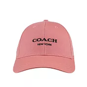 COACH 刺繡標誌棉質棒球帽 M-L(太妃糖粉)