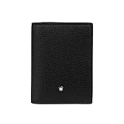 MONTBLANC 粒面牛皮二折4卡名片夾/卡片夾 (黑色)