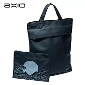 【AXIO】KISS 3WAY 多功能三用子母浮世繪帆布包(AK-453) 石墨黑