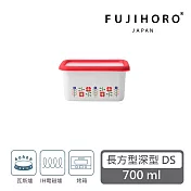 【FUJIHORO 富士琺瑯】官方直營 MYSA北歐花田-琺瑯烘焙保鮮盒(附蓋) DS-700ml(深型)