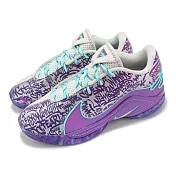 Nike 籃球鞋 LeBron 22 XXII Split Vintage GS 大童 女鞋 LBJ 米白 紫 IF8254-001
