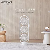 【ARTISAN奧堤森】5D全域DC循環扇LF3002(白)-新機上市