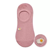 【ONEDER 旺達棉品】韓系電繡套版襪 柔棉刺繡襪 台灣製棉襪女襪- 粉-荷包蛋 GK-AP106