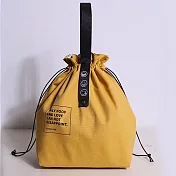E.City_日式工藝質感束口便當購物收納袋 卡其