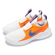Nike 慢跑鞋 Flex Runner 3 GS 大童 女鞋 白 橘 藍 套入式 無鞋帶 運動鞋  FN1294-101