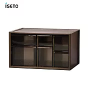 【日本ISETO】日製桌上分類抽屜收納盒-L- 咖啡色