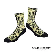 【Leader X】XT-01迷彩機能運動長襪 厚底升級款 一雙入(四色任選)  迷彩綠