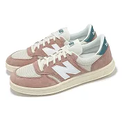 New Balance NB 休閒鞋 T500 男鞋 女鞋 粉 米白 綠 拼接 麂皮 復古 情侶鞋 NB CT500GB-D
