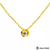 JoveGold漾金飾 I DO黃金墜子  送白鋼項鍊