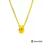 JoveGold漾金飾 約定黃金墜子  送白鋼項鍊