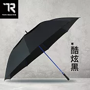 【TDN】全球極大自動直傘 挺力巨型無敵傘超大傘面商務傘(通風傘防風防曬晴雨傘迎賓傘高爾夫球傘A7648) 酷炫黑