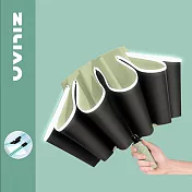 耐用款 抗風暴60骨自動反向黑膠晴雨傘(雨傘/抗紫外線/車用雨傘/全自動太陽傘/抗UV/遮陽傘) 抹茶綠