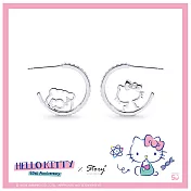 STORY 故事銀飾 -可愛DNA系列-Hello Kitty晶鑽造型耳環