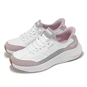 Skechers 懶人鞋 Contour Foam Slip-Ins 女鞋 寬楦 白 紫 緩衝 瞬穿科技 健走鞋 150404WWLV