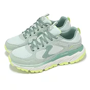 Skechers 休閒鞋 D Lux Journey 女鞋 綠 RELAXED FIT 綁帶 緩衝 厚底 戶外 180223GRMT