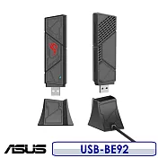ASUS 華碩 ROG USB-BE92 BE6500 三頻 WiFi 7 USB 網路卡 (即插即用/支援MLO/ WIFI7 Router搭配/附TypeC延伸底座)