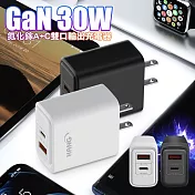 HANG C33 GaN氮化鎵 30W PD+QC 雙口輸出充電器 黑色