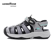 【Goodyear 固特異】踏青趣 女款護趾磁扣運動涼鞋 / GAWS52608 JP22 灰