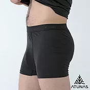 【ATUNAS 歐都納】男零著感抑菌涼感平口內褲A1UCGZ12M- M 黑