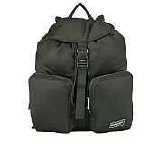 BURBERRY Rucksack 白色方形標誌中型軍旅後背包 (暗土色)