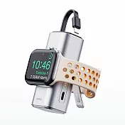 【iWALK】Watch mini 二合一手錶行動電源5000mAh(8CM自帶線15W快充) LPW004C 香檳銀