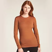 【紐西蘭Icebreaker 】女 Oasis 圓領長袖上衣-BF200 S 棕土褐