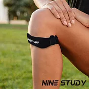 【NINE STUDY】頂級皮革髕骨帶 單入 BGD-2 健身 戶外(兩色任選) 黑色