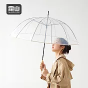 【日本霜山】復古竹柄12骨防風雨傘- 透白