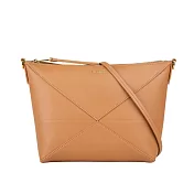 LOEWE Puzzle Fold 納帕小牛皮肩背/斜背多用包 (暖沙色)