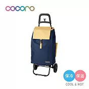 【日本cocoro】雙色系列保溫保冷摺疊購物車-40L-多色可選- 藍黃