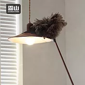 【日本霜山】日式復古風木質長柄鴕鳥毛除塵撢(胡桃木握柄)