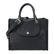 LONGCHAMP CABAS LONGCHAMP系列梅蒂斯羊皮手提/斜背兩用包(小) 黑