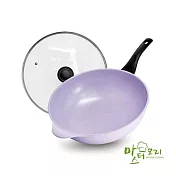 韓國MASTER CUISINE 歐蕾紫鈦陶瓷炒鍋組(含蓋)32cm(5.5L) AFA001A132IVIV3103 韓國製