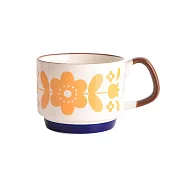 【Homely Zakka】日式復古陶瓷掛耳咖啡杯/創意馬克杯/果汁杯/牛奶杯 300ml 8款任選 橙花