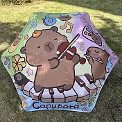 兒童圓角自動傘-卡皮演奏會